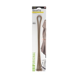 Nite Ize Gear Tie 0.40 in. W X 32 in. L Brown Twist Tie 2 pk