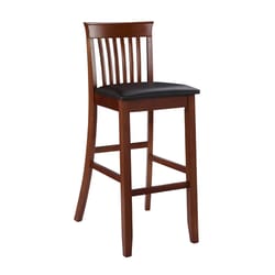 Linon Home Decor Dark Brown Polyurethane Fowler Barstool 42.5 in.