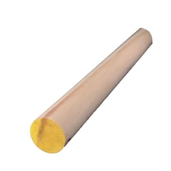 Alexandria Moulding Round Ramin Hardwood Dowel 2 in. D X 48 in. L 1 pk Yellow