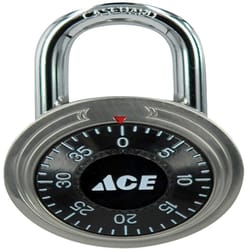 Ace 1-7/8 in. H X 1-7/8 in. W X 3/4 in. L Stainless Steel 3-Digit Combination Padlock 2 pk