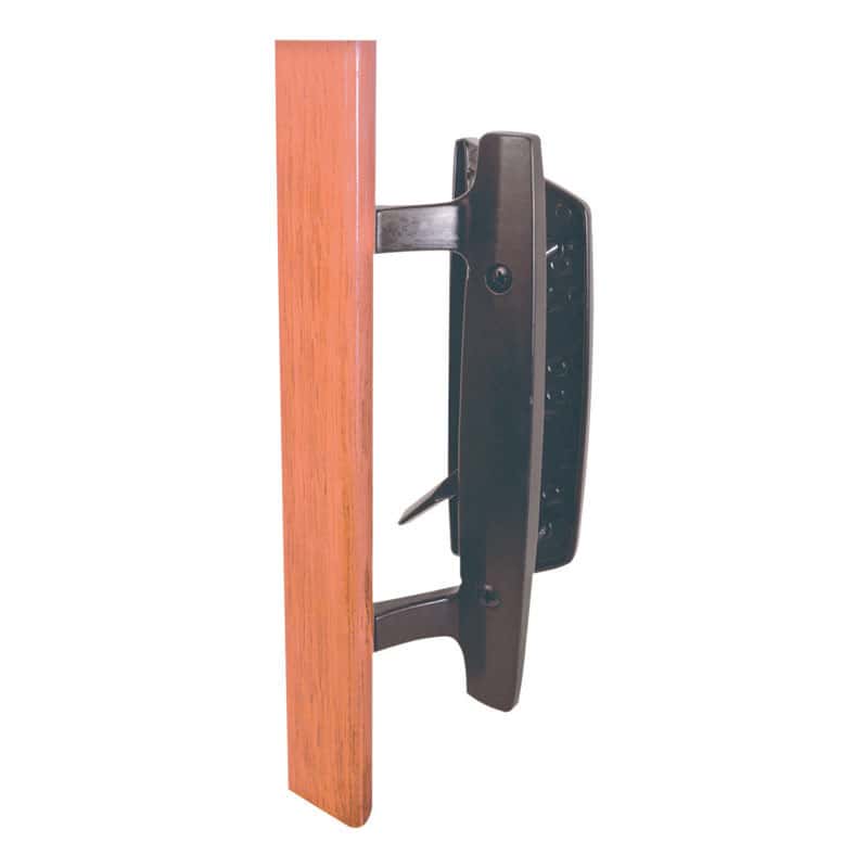 PrimeLine Wood/Brown Metal Outdoor Patio Door Handle Set Ace Hardware