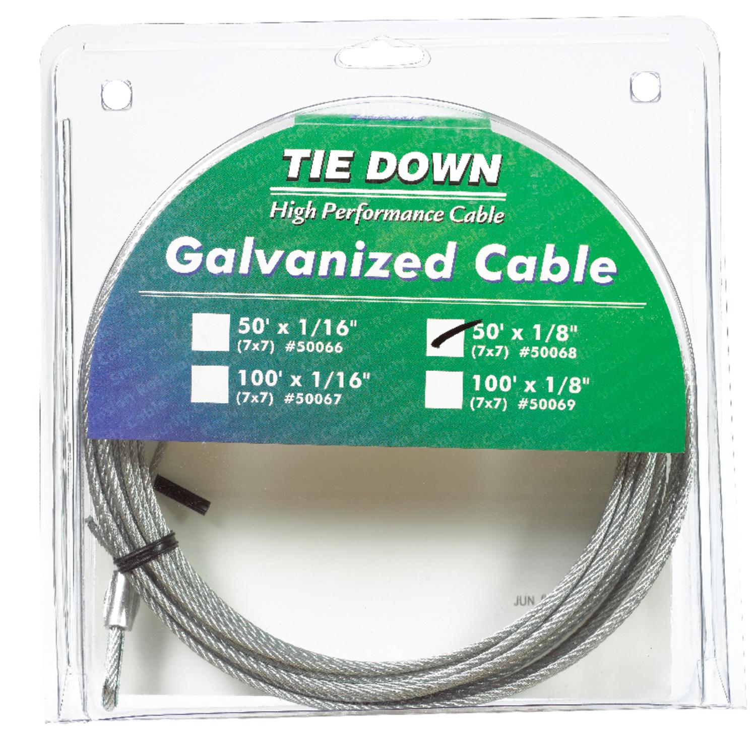 Tie Down Engineering Galvanized Galvanized Steel 3/8 in. D X 50 ft. L Aircraft Cable Tie Down Engineering Galvanized Galvanized Steel 3/8 in. D X 50 ft. L Aircraft Cable