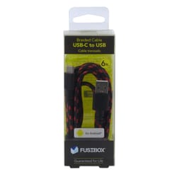 Fusebox USB-A to USB-C Cable 6 ft. Black