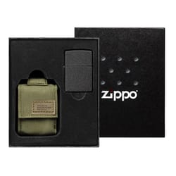 Zippo Black/Green Lighter Pouch Set 1 pk