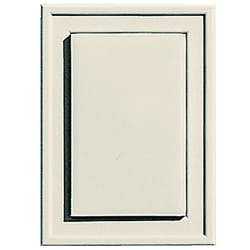 Builders Edge 6 in. H X 4.5 in. W X 1 in. L Prefinished Linen Vinyl Mini Mounting Block