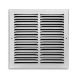 Tru Aire 12 in. H X 12 in. W 1-Way Powder Coat White Steel Return Air Grille