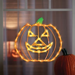 IG Design 14 in. Prelit Pumpkin Silhouette Halloween Decor