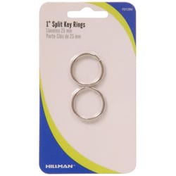 Hillman 1 in. D Metal Silver Split Rings Carabiner Key Ring Hillman 1 in. D Metal Silver Split Rings Carabiner Key Ring