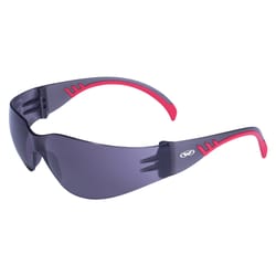 Global Vision Flyz One Piece Lens Safety Sunglasses Smoke Lens Black/Red Frame 1 pc