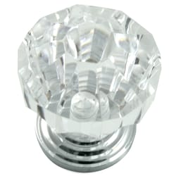 Laurey Acrystal Round Cabinet Knob 1.25 in. D 1-1/4 mm Polished Chrome 1 each