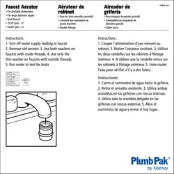 Plumb Pak Dual Thread 15/16 in.-27M x 55/64 in.-27F Chrome Plated Dishwasher Adapter