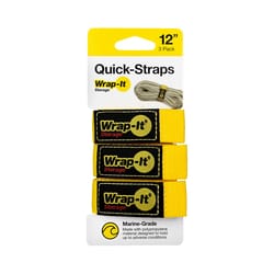 Wrap-It Storage Quick Straps 12 in. L Yellow Polypropylene Cable Wrap