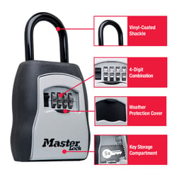 Master Lock 5400D 5-7/32 in. H X 3-1/4 in. W Metal 4-Digit Combination Lock Box