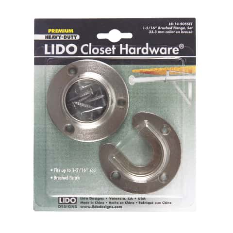 Lido 1-5/16 in. D Brushed Steel Closet Flange Set Lido 1-5/16 in. D Brushed Steel Closet Flange Set