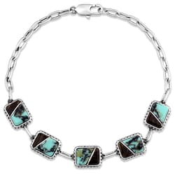 Montana Silversmiths Women's Double Essence Silver/Turquoise Bracelet