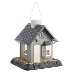 North States Village Wild Bird 5 lb Plastic Bayside Cottage Hopper Bird Feeder 4 ports