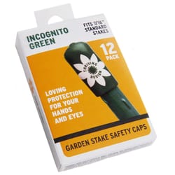 C-BITE Thriving Design Green Rubber Garden Stake Safety Caps