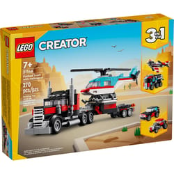 LEGO Creator Creator Flatbed Truck with Helicopter ABS Plastic Multicolor 270 pc