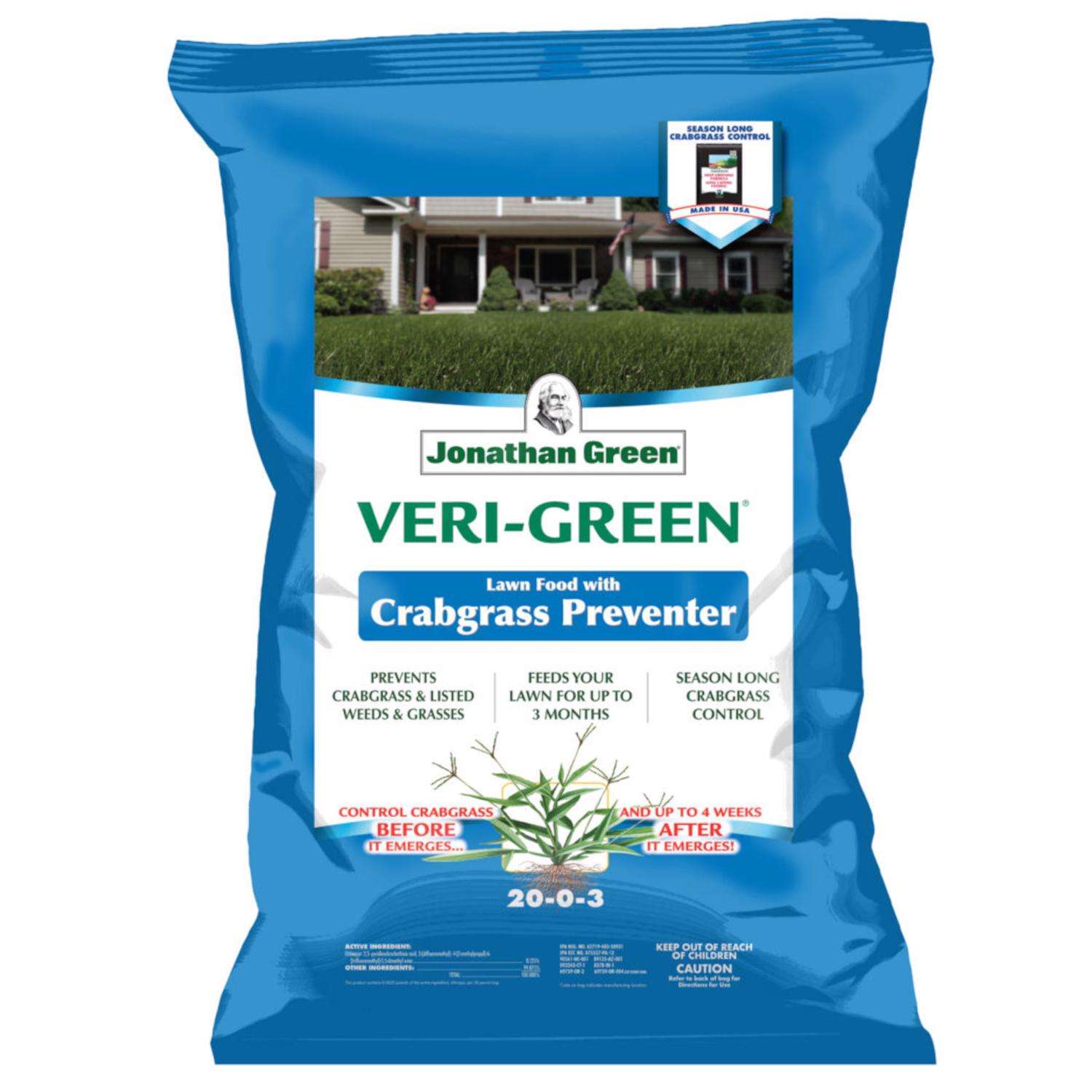 Jonathan Green VeriGreen Crabgrass Preventer Lawn Food For All Grasses