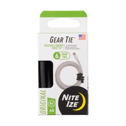 Nite Ize Gear Tie 6 in. L Black Twist Ties 6 pk