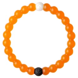 Lokai Unisex Mental Health Round Orange Bracelet Water Resistant Size 7.5