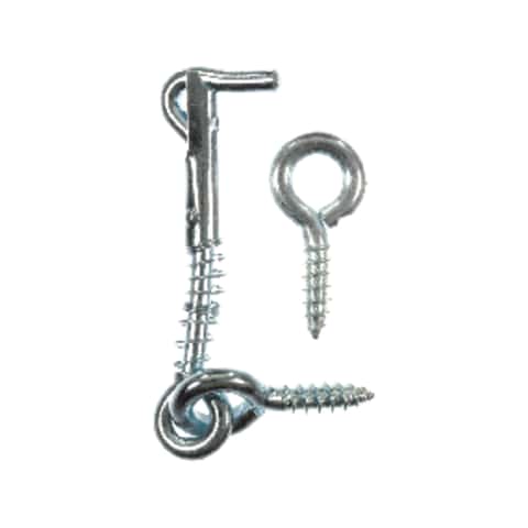 Ace Small Zinc-Plated Silver Steel 2.5 in. L Safety Hook and Eye 1