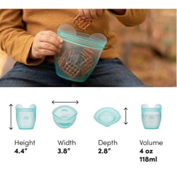 Zip Top 4 oz Teal Storage Cup 1 pk