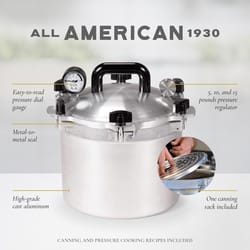 All American 1930 Aluminum Pressure Canner 10.5 qt Silver