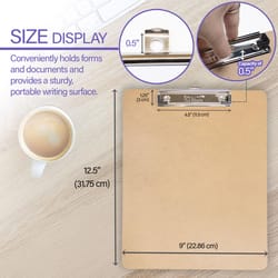 Bazic Products Letter Size Wood Clipboard