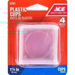 Ace Plastic Furniture Cups Clear Square 1-7/8 in. W X 1-7/8 in. L 4 pk