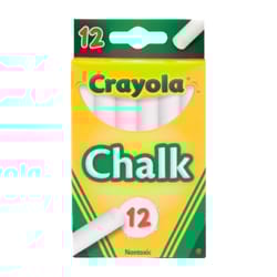 Crayola Nontoxic White Chalk 12 pk