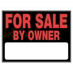 HILLMAN English Black For Sale Sign 15 in. H X 22 in. W