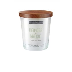 Candle Lite Essential Elements White Eucalyptus/Mint Leaf Scent Tumbler Jar Candle 9 oz