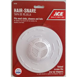 Ace 5 in. D Plastic Sink Strainer White