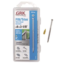 GRK Fasteners No. 8 X 3-1/8 in. L Star W-Cut Screws 100 pk