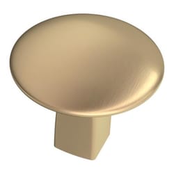 Amerock Riva Round Cabinet Knob 1.25 in. D Golden Champagne 1 pk