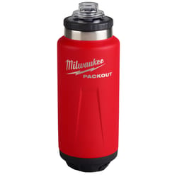 Milwaukee Packout 36 oz Red BPA Free Bottle with Chug Cap