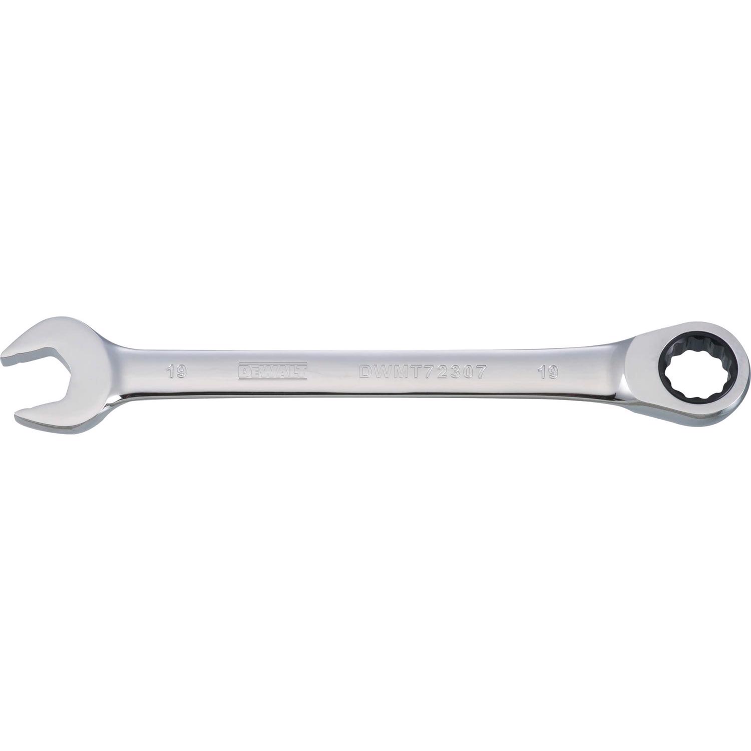 DeWalt 19 mm X 19 mm 12 Point Metric Ratcheting Combination Wrench 9-11/16 in. L 1 pc