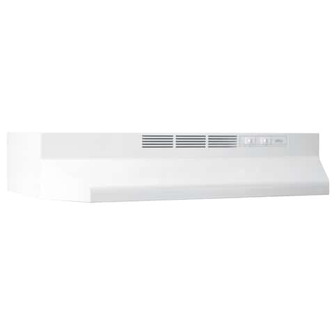 Broan 30-in Ductless Stainless Steel Under Cabinet Range Hoods Undercabinet  Mount with Charcoal Filter in the Undercabinet Range Hoods department at