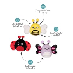 Pet Shop By Fringe Studio Multicolored Plush We're Super Fly Dog Toy