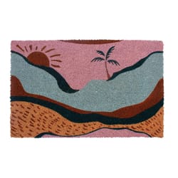 Entryways 17 in. W X 28 in. L Multicolored Island Sunrise Coir Door Mat