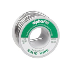 Alpha Fry 8 oz Solid Wire Solder 0.125 in. D Tin/Lead 50/50 1 pc