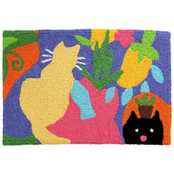 Jellybean 20 in. W X 30 in. L Multi-Color What's That Polyester Accent Rug