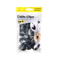 Wrap-It Storage Cable Clips 1 in. L Black Silicone Cable Clip