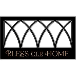 P Graham Dunn 14.75 in. H X 26 in. L Black MDF Ornate Wall Decor