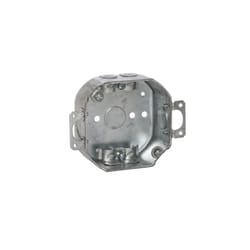 Raco 3.64 in. Octagon Steel Electrical Box Gray