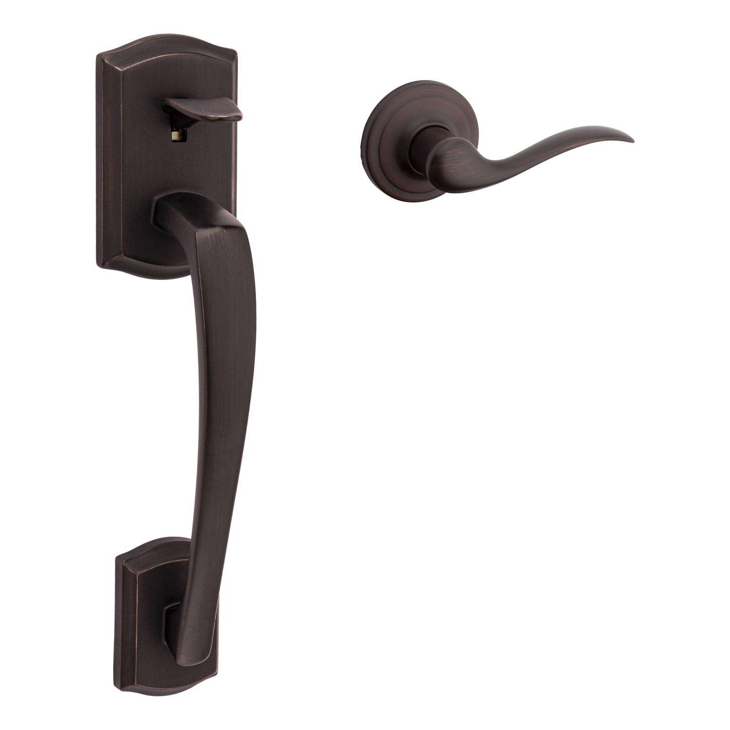 Kwikset Prescott Venetian Bronze Entry Handleset 1-3/4 in. - Ace Hardware