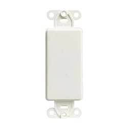 Leviton Decora White 1 gang Plastic Blank Wall Plate 1 pk