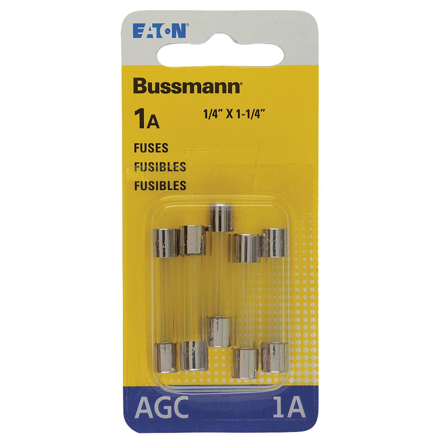 Bussmann 1 amps AGC Clear Glass Tube Fuse 5 pk Mfr# BP/AGC-1
