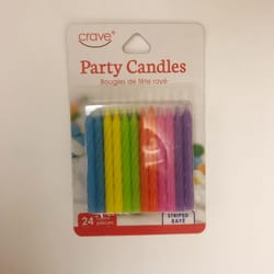 Crave Assorted Striped Birthday Candles